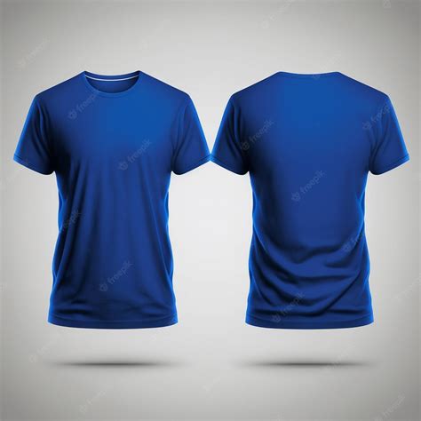 Imágenes libres de regalías de Camiseta azul frente e costas.